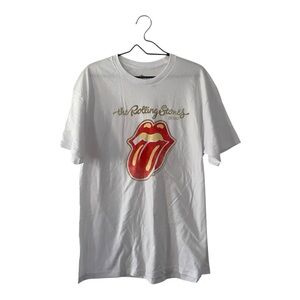 The Rolling Stones White Graphic T Shirt Women’s Size Large Oversized Tee NEW